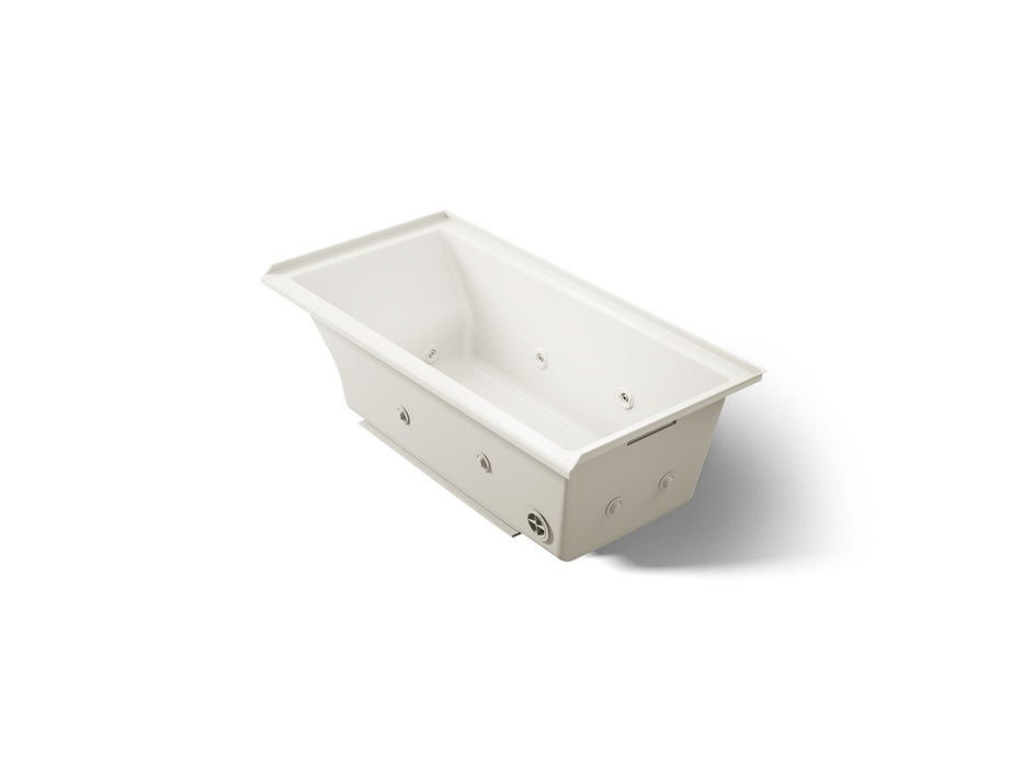 KOHLER K-1167-JRH Underscore 60" x 30" drop-in/alcove heated whirlpool bath, right drain