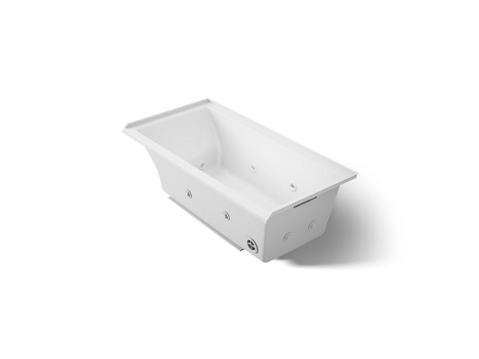KOHLER K-1167-JRH Underscore 60" x 30" drop-in/alcove heated whirlpool bath, right drain