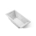 KOHLER K-1167-XHGH Underscore 60" x 30" drop-in Heated BubbleMassage air bath with whirlpool, ice grey