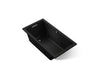 KOHLER K-1168-XHGH Underscore 60" x 32" drop-in Heated BubbleMassage air bath with whirlpool, black black