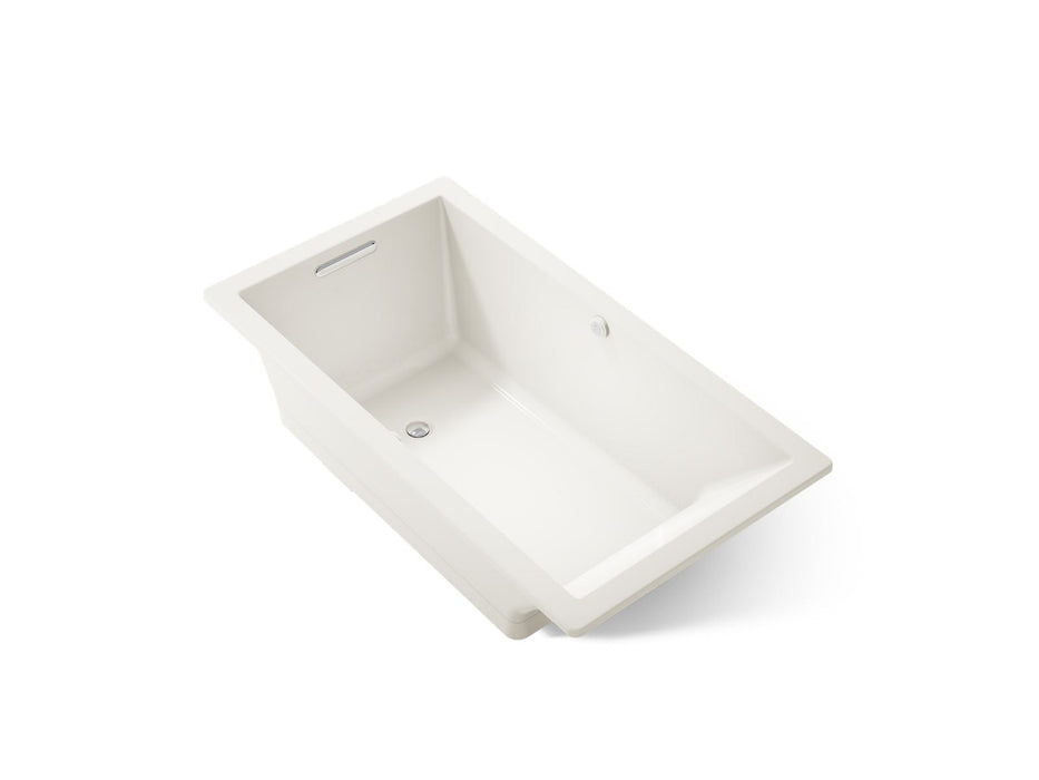KOHLER K-1173-GHW Underscore 66" x 36" drop-in Heated BubbleMassage air bath, biscuit