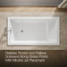 KOHLER K-1173-JH Underscore 66" x 36" drop-in heated whirlpool bath, white - view 5