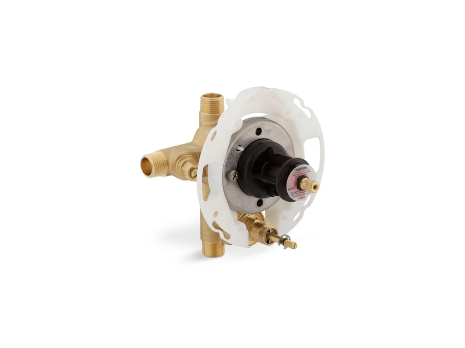 KOHLER K-11748-KS Rite-Temp 1/2" pressure-balancing valve with push-button diverter and screwdriver stops, not applicable
