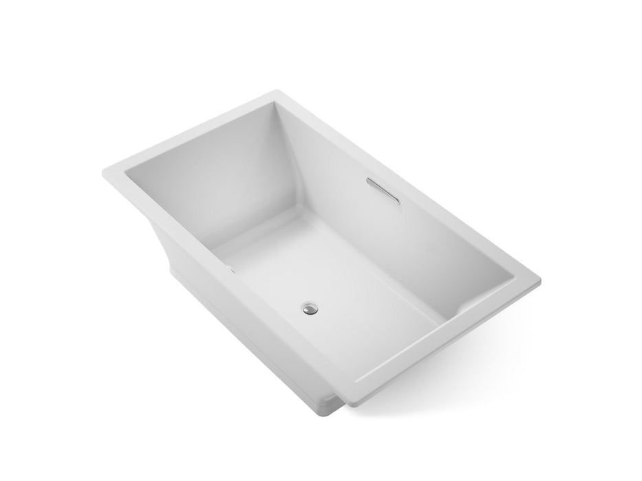 KOHLER K-1174-GH Underscore 72" x 42" drop-in Heated BubbleMassage air bath, ice grey