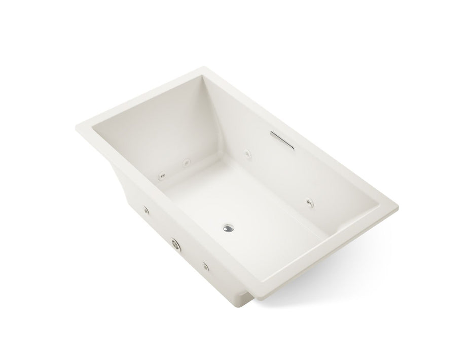 KOHLER K-1174-JH Underscore 72" x 42" drop-in heated whirlpool bath, biscuit