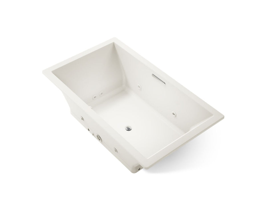 KOHLER K-1174-XHGH Underscore 72" x 42" drop-in Heated BubbleMassage air bath with whirlpool, biscuit