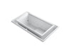 KOHLER K-1188-C1 sok 63" x 31-1/2" drop-in Effervescence bath with chromatherapy and right-hand drain, white