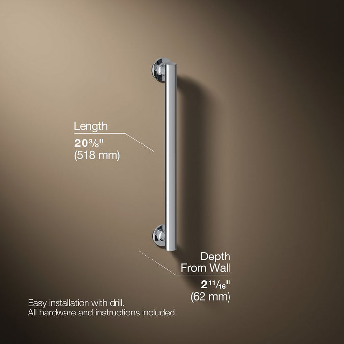 3/4 view of product with dimensions
