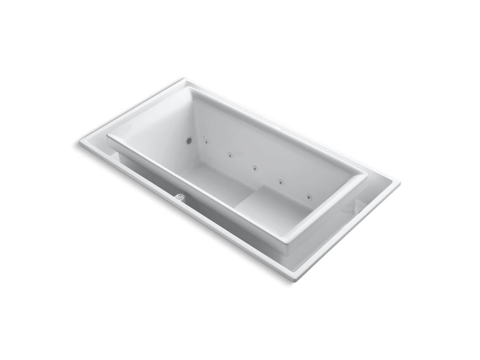 KOHLER K-1189-C1 sok 63" x 31-1/2" drop-in Effervescence bath with chromatherapy and left-hand drain, white