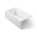 KOHLER K-1224-GHLAW Mariposa 66" x 36" alcove Heated BubbleMassage air bath with Bask heated surface, left drain, white