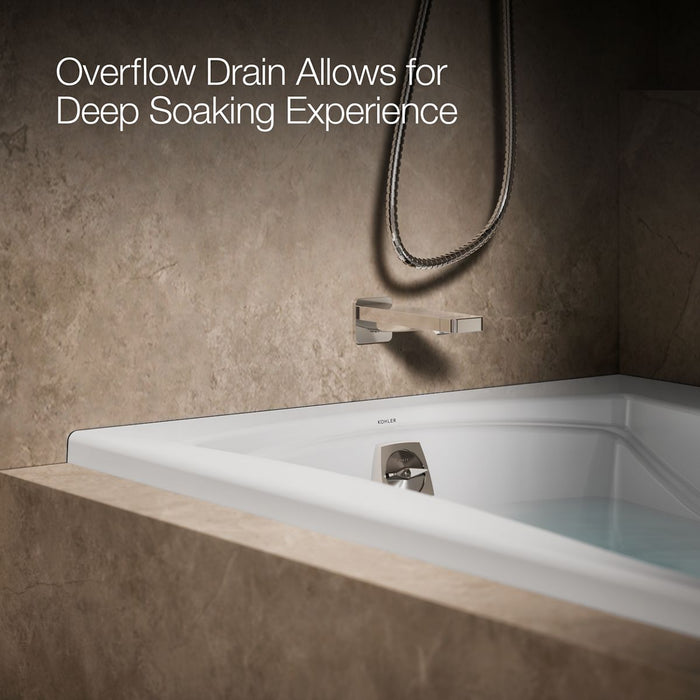 KOHLER K-1224-GHLF Mariposa 66" x 36" alcove Heated BubbleMassage air bath, left drain