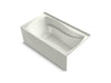 KOHLER K-1224-GHRA Mariposa 66" x 36" alcove Heated BubbleMassage air bath, right drain, dune