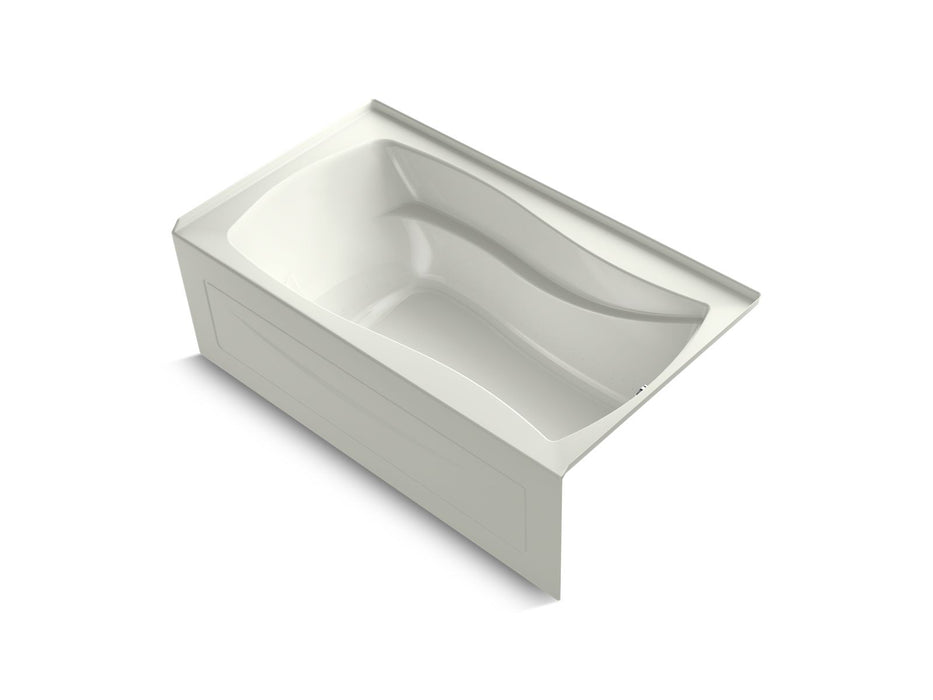 KOHLER K-1224-GHRA Mariposa 66" x 36" alcove Heated BubbleMassage air bath, right drain, dune