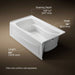 KOHLER K-1224-GHRA Mariposa 66" x 36" alcove Heated BubbleMassage air bath, right drain, white - view 4