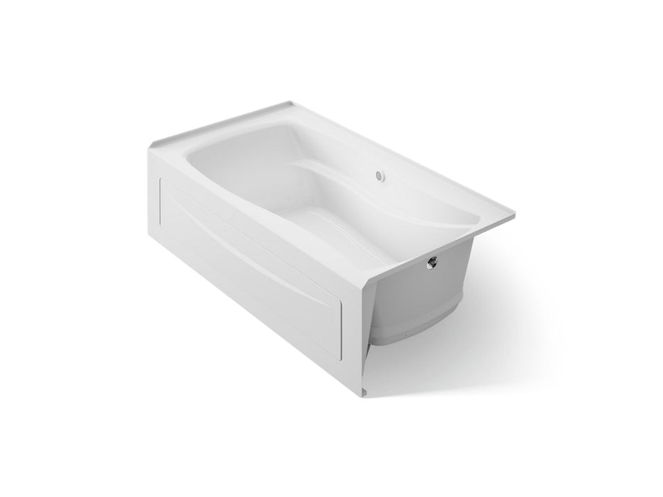 KOHLER K-1224-GHRAW Mariposa 66" x 36" alcove Heated BubbleMassage air bath with Bask heated surface, right drain, white