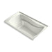 KOHLER K-1224-GHRF Mariposa 66" x 36" alcove Heated BubbleMassage air bath, right drain, dune