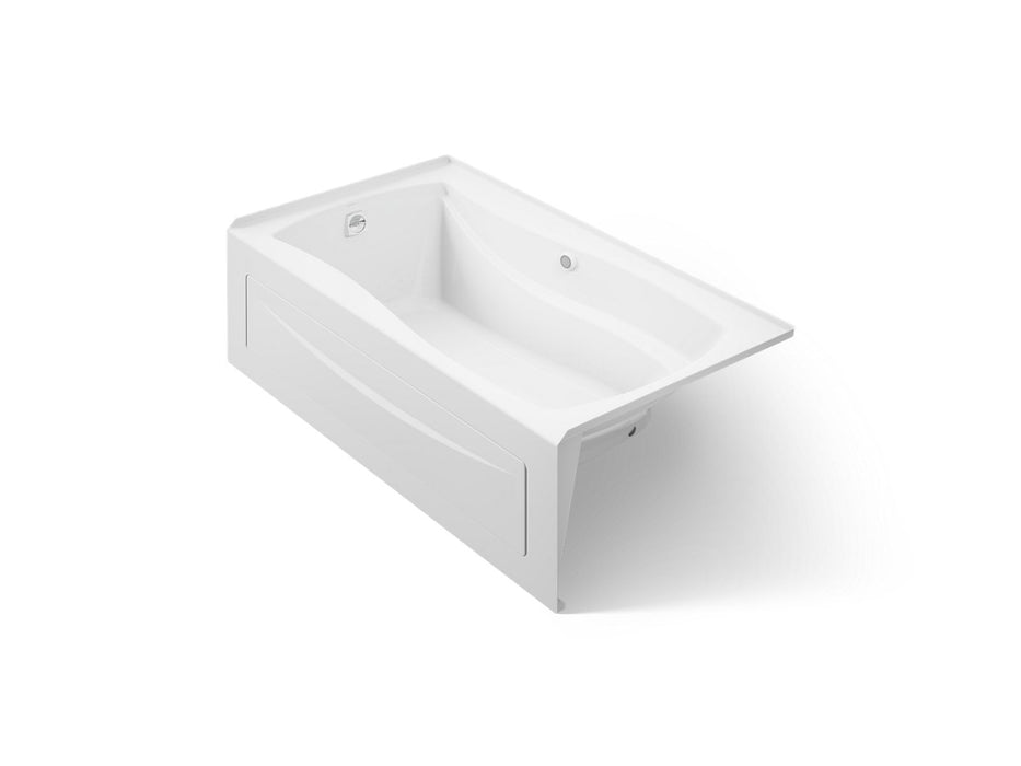 KOHLER K-1224-HL Mariposa 66" x 36" alcove heated whirlpool, left drain, white