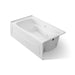 KOHLER K-1224-HR Mariposa 66" x 36" alcove heated whirlpool, right drain, white
