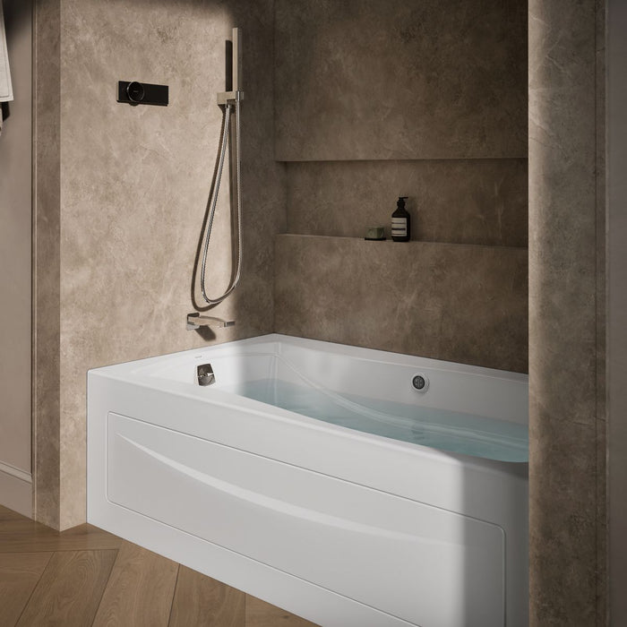 KOHLER K-1224-LA Mariposa 66" x 36" alcove whirlpool with alcove, left drain, white - view 4