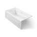KOHLER K-1224-LAW Mariposa 66" x 36" alcove whirlpool bath with Bask heated surface, left drain, white