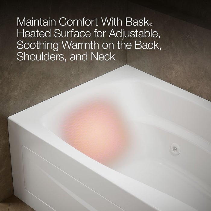 KOHLER K-1224-RAW Mariposa 66" x 36" alcove whirlpool bath with Bask heated surface, right drain