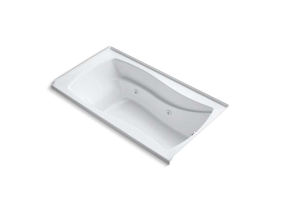 KOHLER K-1224-RH Mariposa 66" x 35-7/8" alcove whirlpool with integral flange, right-hand drain and heater, white