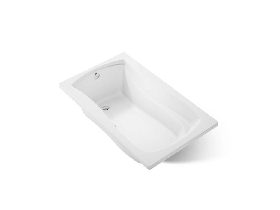 KOHLER K-1239-GH Mariposa 60" x 36" drop-in Heated BubbleMassage air bath, white