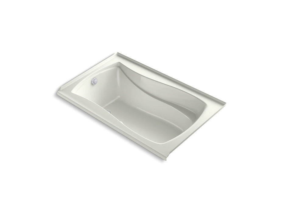 KOHLER K-1239-GHLAW Mariposa 60" x 36" alcove Heated BubbleMassage air bath with Bask heated surface, left drain, dune