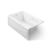 KOHLER K-1239-GHLAW Mariposa 60" x 36" alcove Heated BubbleMassage air bath with Bask heated surface, left drain, white