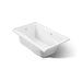 KOHLER K-1239-GHLW Mariposa 60" x 36" alcove Heated BubbleMassage air bath with Bask heated surface, left drain, white