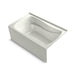 KOHLER K-1239-GHRA Mariposa 60" x 36" alcove Heated BubbleMassage air bath, right drain, dune
