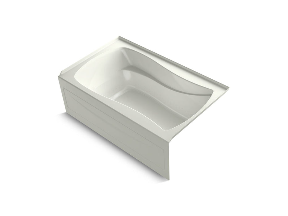 KOHLER K-1239-GHRA Mariposa 60" x 36" alcove Heated BubbleMassage air bath, right drain, dune