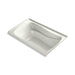KOHLER K-1239-GHRW Mariposa 60" x 36" alcove Heated BubbleMassage air bath with Bask heated surface, right drain, dune