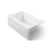 KOHLER K-1239-HL Mariposa 60" x 36" alcove heated whirlpool, left drain, white