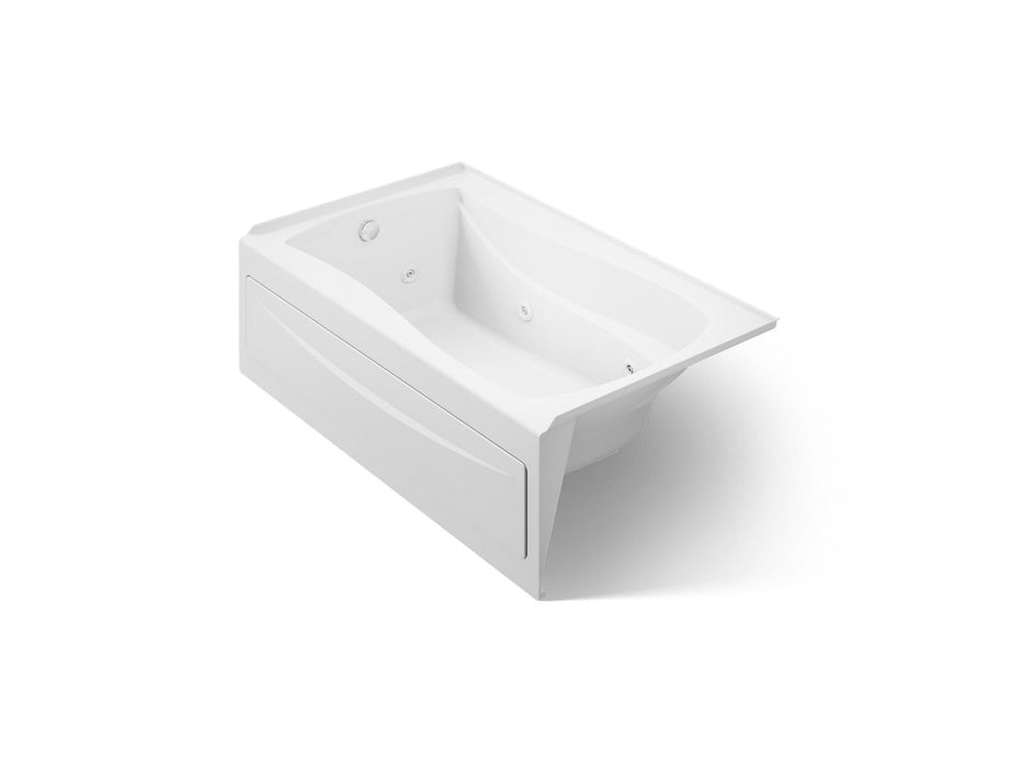 KOHLER K-1239-HL Mariposa 60" x 36" alcove heated whirlpool, left drain, white