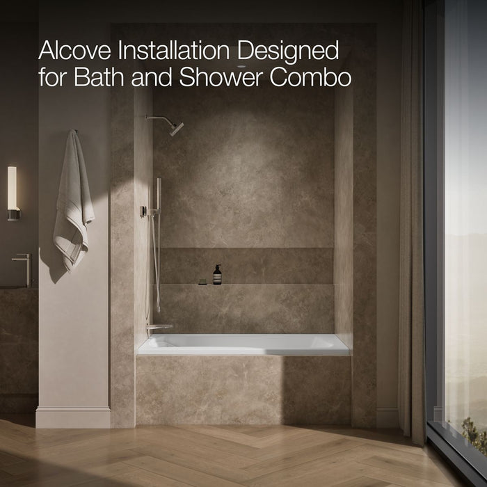 KOHLER K-1239-L Mariposa 60" x 36" alcove whirlpool, left drain, white - view 2