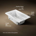 KOHLER K-1239-L Mariposa 60" x 36" alcove whirlpool, left drain, white - view 5