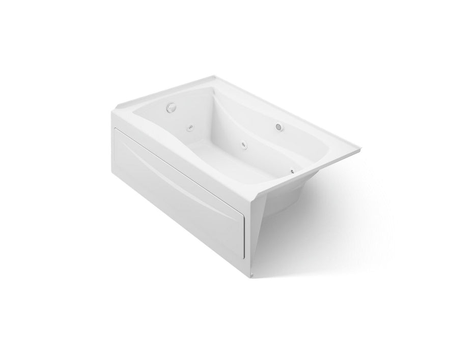 KOHLER K-1239-LAW Mariposa 60" x 36" alcove whirlpool bath with Bask heated surface, left drain