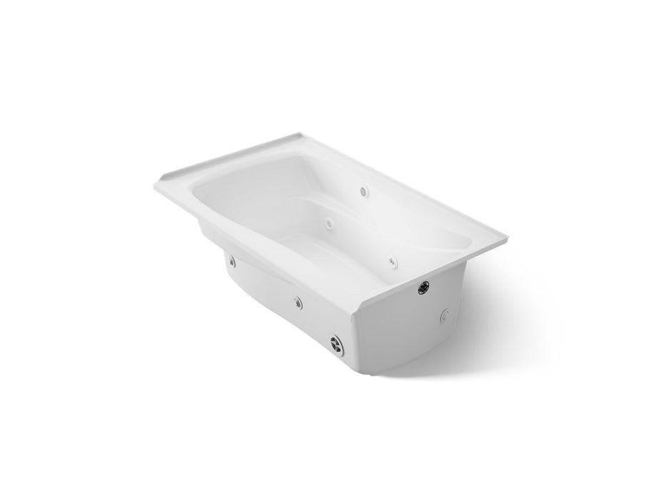 KOHLER K-1239-R Mariposa 60" x 36" alcove whirlpool, right drain, white