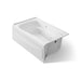 KOHLER K-1239-RAW Mariposa 60" x 36" alcove whirlpool bath Bask heated surface, right drain, white
