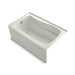 KOHLER K-1242-LAW Mariposa 60" x 36" alcove bath with Bask heated surface, left drain, dune