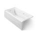 KOHLER K-1257-GHLAW Mariposa 72" x 36" alcove Heated BubbleMassage air bath with Bask heated surface, left drain, white