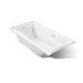 KOHLER K-1257-GHLW Mariposa 72" x 36" alcove Heated BubbleMassage air bath with Bask heated surface, left drain, white