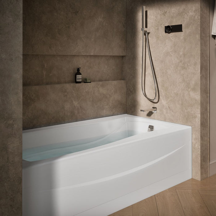 KOHLER K-1257-GHRA Mariposa 72" x 36" alcove Heated BubbleMassage air bath, right drain