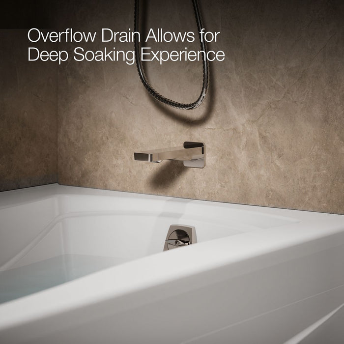 KOHLER K-1257-GHRA Mariposa 72" x 36" alcove Heated BubbleMassage air bath, right drain