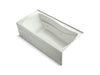KOHLER K-1257-HR Mariposa 72" x 36" alcove whirlpool bath, right drain, dune