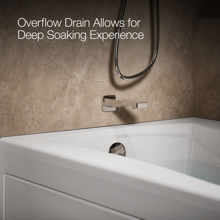 KOHLER K-1257-LA Mariposa 72" x 36" alcove whirlpool bath, left drain, white - view 4