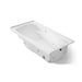 KOHLER K-1257-R Mariposa 72" x 36" alcove whirlpool bath, right drain, white