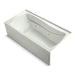 KOHLER K-1257-RAW Mariposa 72" x 36" alcove whirlpool bath with Bask heated surface, right drain, dune