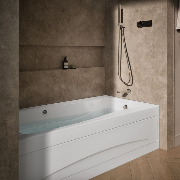 KOHLER K-1257-RAW Mariposa 72" x 36" alcove whirlpool bath with Bask heated surface, right drain, white - view 3